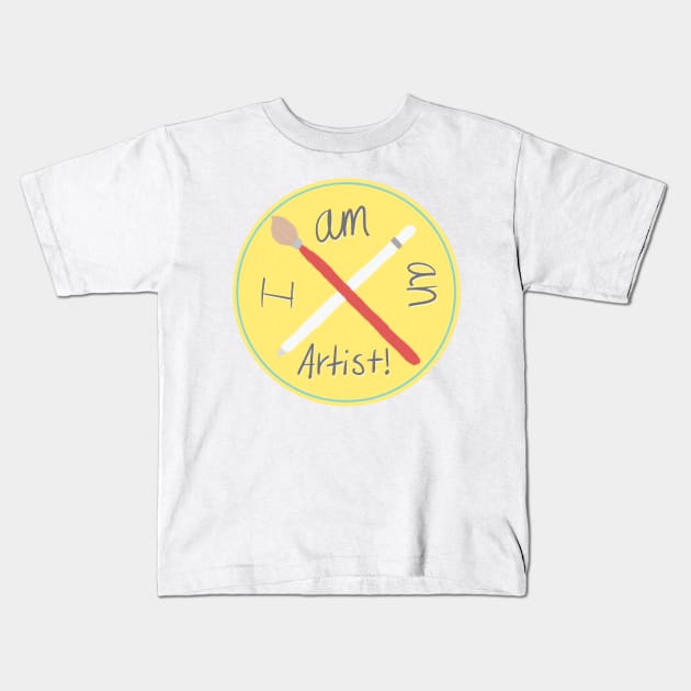 I am an artist!! Sticker for creatives Kids T-Shirt by allysci